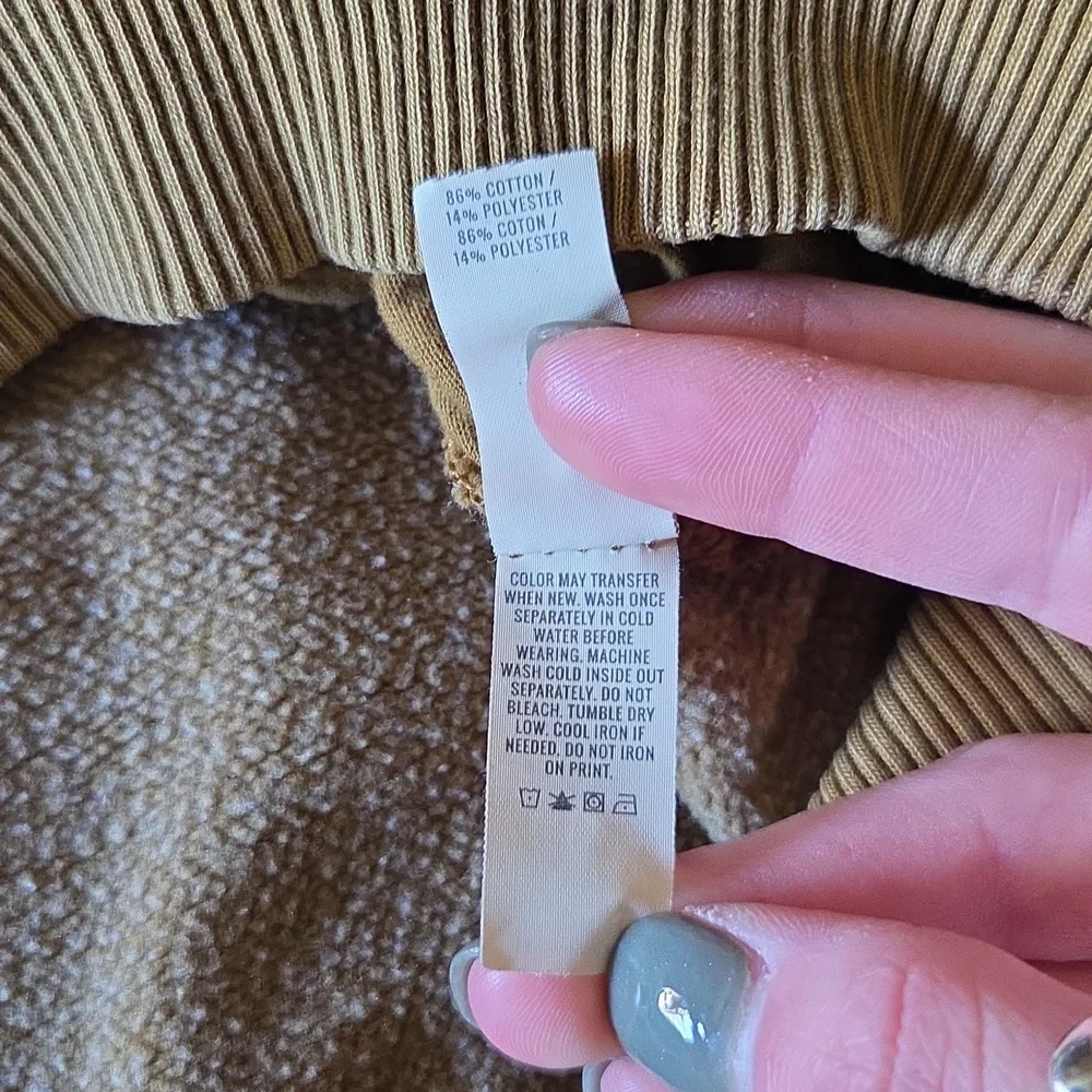 Aerie Mountain Season Oversized Cloud Fleece Mock Neck Pocket Sweatshirt Shacket - Picture 9 of 14